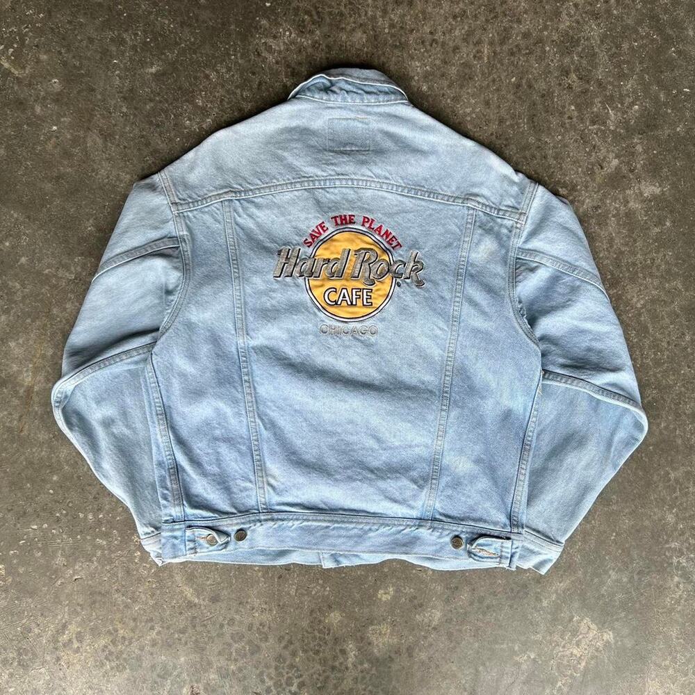 Vintage hard rock cafe denim jacket